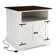 Farmhouse Nightstand With Charging Station, 24” Large End Table With Barn Doors