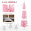 Sapin de Noël artificiel mince de 7 pi avec 200 lumières DEL blanc chaud et 499 pointes, parfait pour les petits espaces et une installation facile
