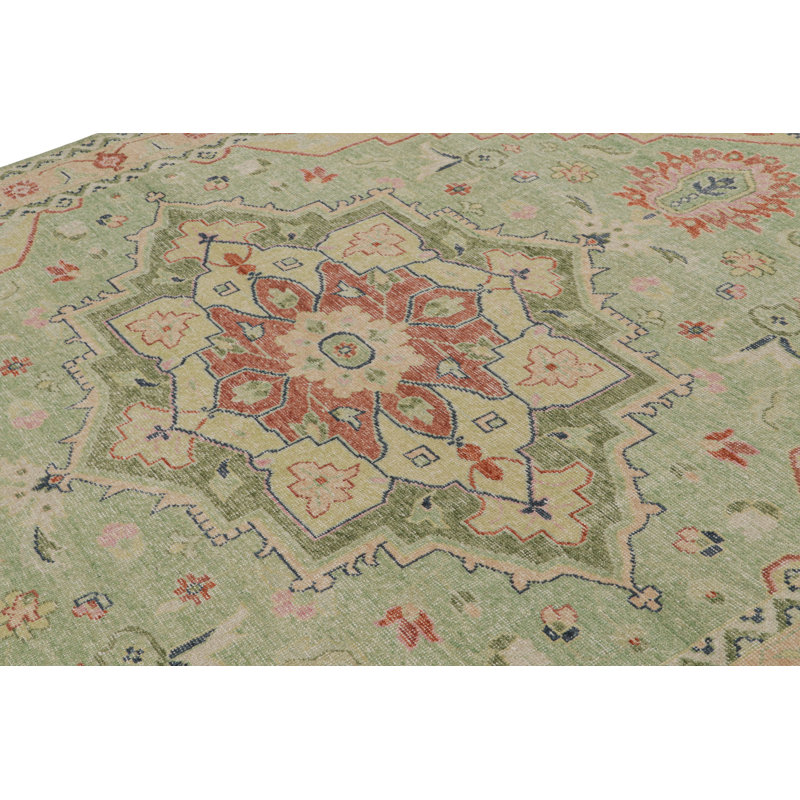 Distressed Homage Hand Knotted Wool Animal Print Area Rug, Rectangle 9' x 12'