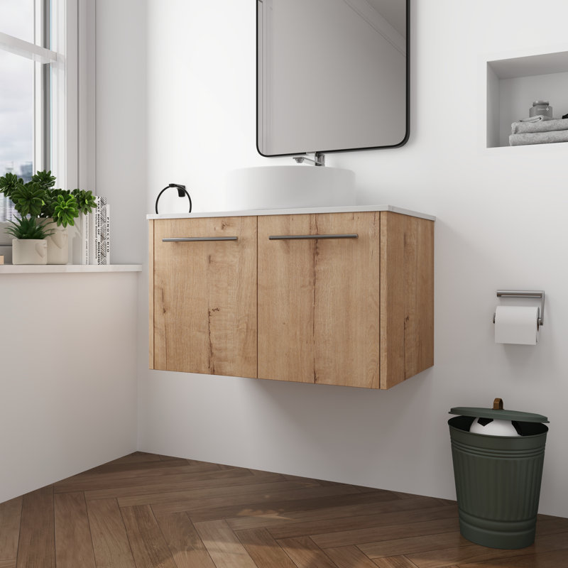 Meuble-lavabo mural 30 po avec lavabo à fermeture en douceur Adagio
