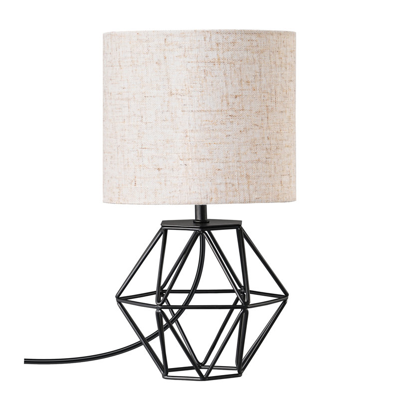 28.5CM Metal Table Lamp With Linen Shade