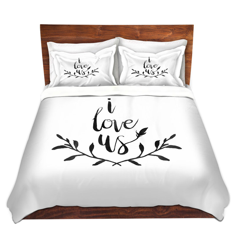 Duvet Cover, 1 Twin Duvet Cover + 1 Standard Sham, Black/White