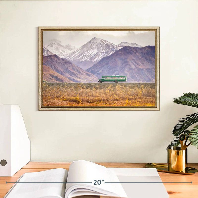 Denali Bus, Cadre flottant en bois naturel, 13 po x 9 po