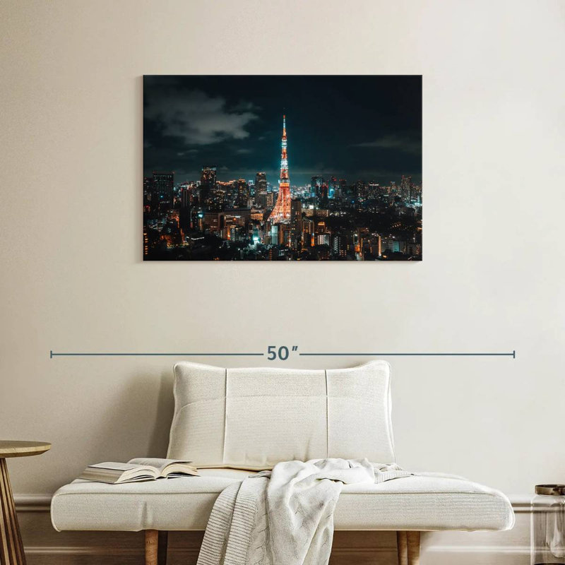 Ravi Glowing Tokyo Tower, 24" H x 36" W
