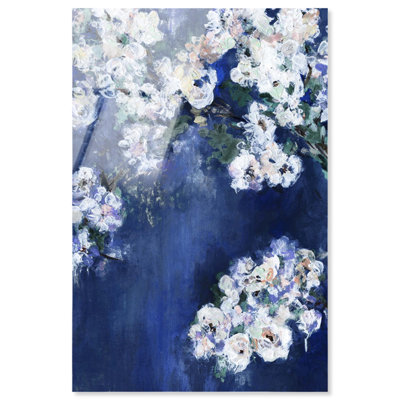 «Flowers in Blues», reproduction d'art en acrylique sur toile par Art Remedy