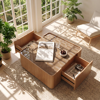 Tempered Glass Top Coffee Table