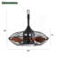 Ventilateur de plafond à fixation verticale de 20 pouces DEL 18W 3CCT 5 pales en ABS avec suspension et crochet pour l'extérieur-1265110768