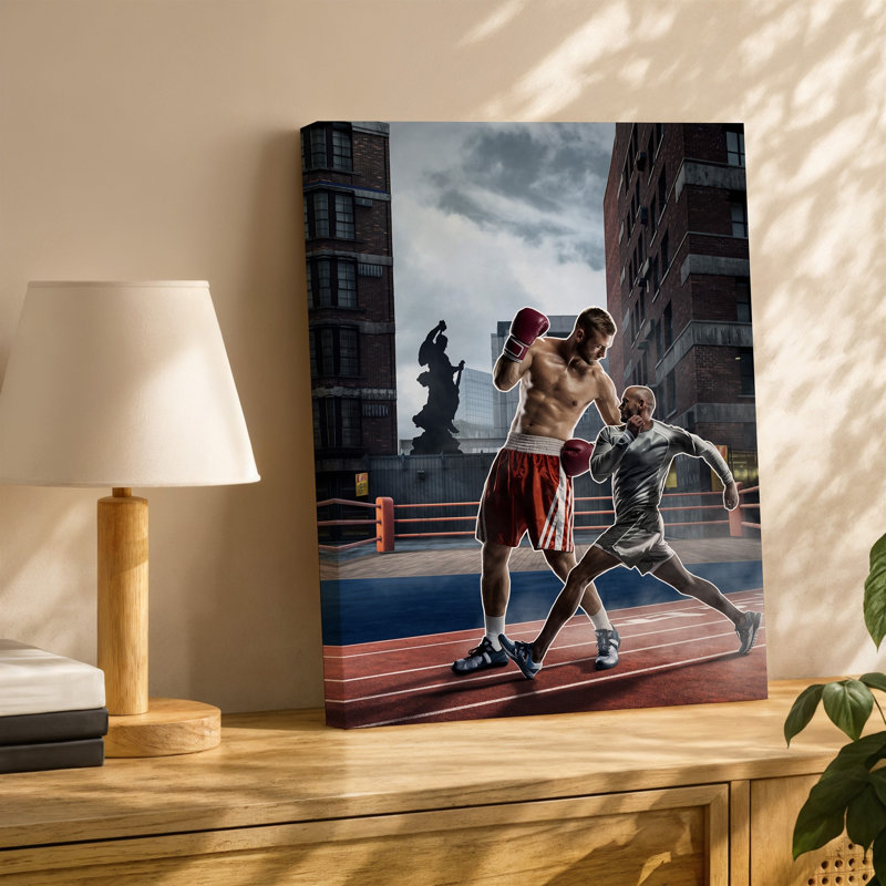 Reproduction d'art sur toile, "Boxer", H 30 po x l 30 po