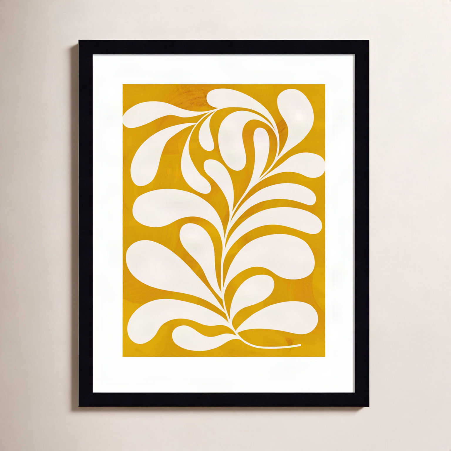 Lomi "Goldenrod I" Print by Grace Popp, Black, 21" H x 17" W x 1" D