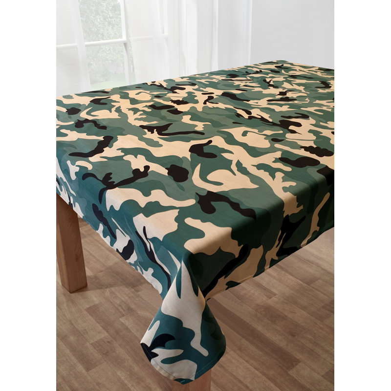 CAMOUFLAGE tablecloth Green, 137cm W x 137cm L