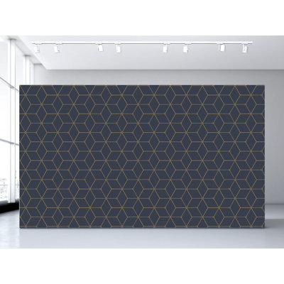 Hexagon 27' L x 25" W Wallpaper Roll