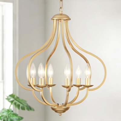 Lustre style campagnard 6 lumières