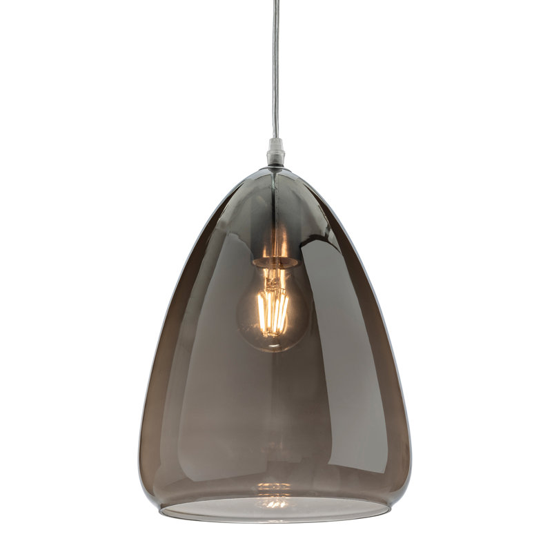 1 - Light Grey Teardrop Pendant