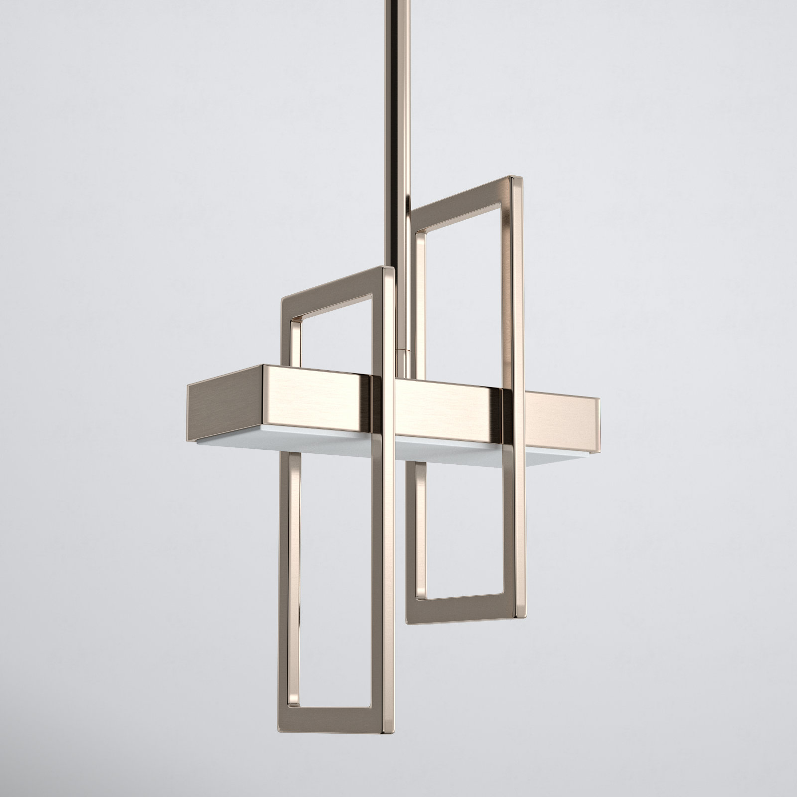 Saedi Dimmable LED Single Pendant, Brushed Nickel