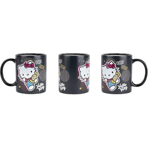 Ceramic Coffee Mug, Black Hello Kitty Candies