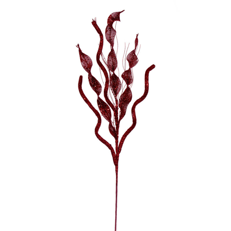34" Spiral Glitter Spray, 4 per bag., Red