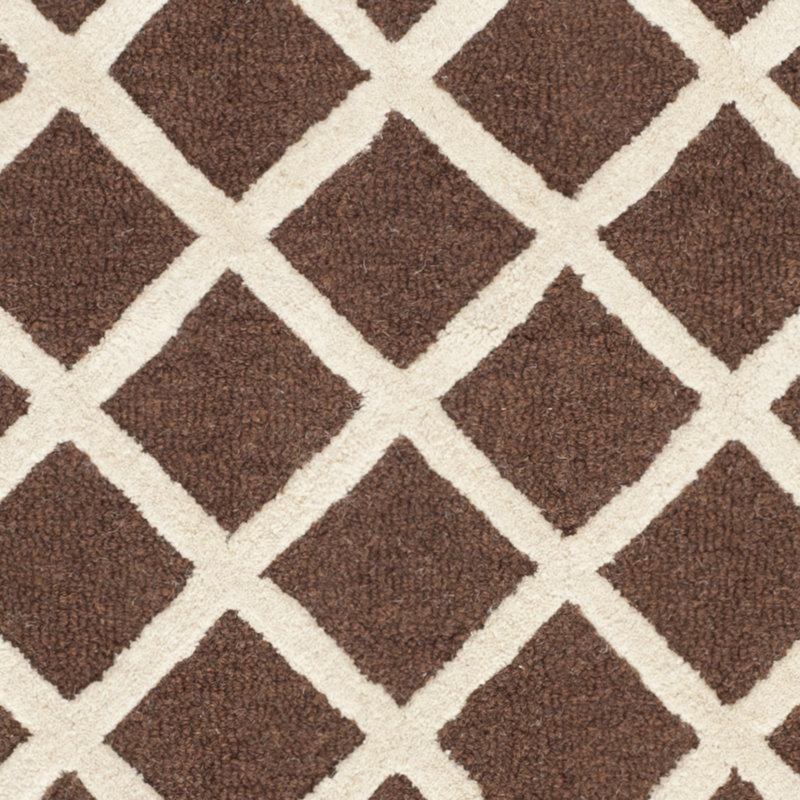 Sanyla Hand Tufted Wool Geometric Rug, Square 8'