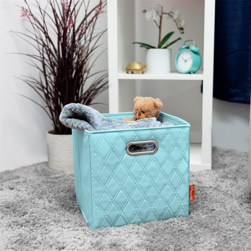 Ensemble de bacs en similicuir, H 12 po x l 12 po x P 12 po, Bleu