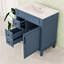 Meuble-lavabo compact autoportant avec lavabo en céramique, charnières à fermeture en douceur et grand espace de rangement-569757331