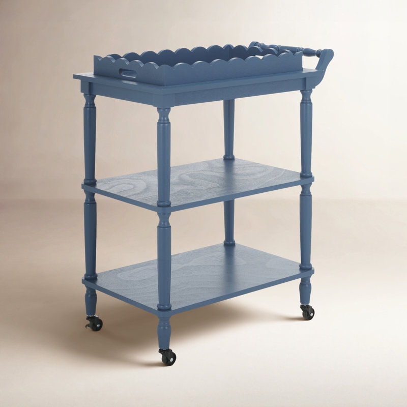 Edan 3 Tier Dining Cart, Blue