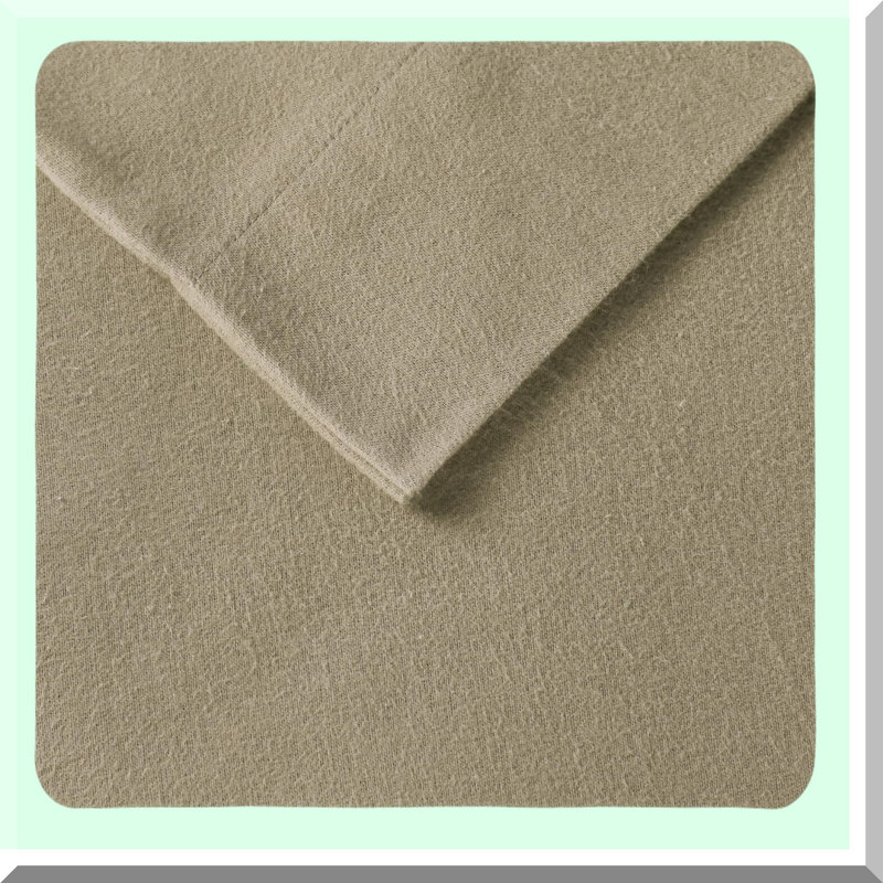 Cozy Critter Cotton Flannel Sheet Set - Full Size - Novelty Animal Print - Ultra Soft Warm Bedding - Cold Weather Collection - Tan Solid
