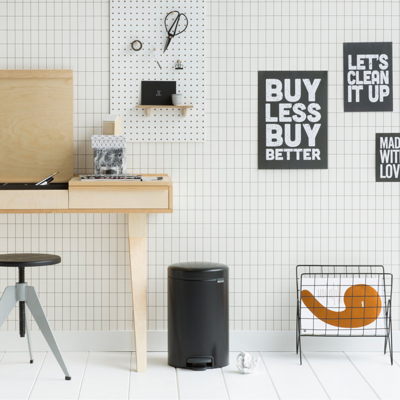 Brabantia NewIcon 12 Litre Soft Closing Pedal Bin, Matt Black
