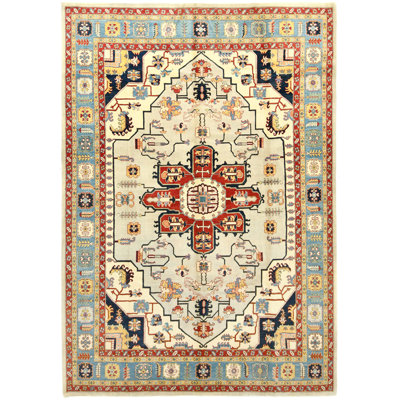 Tapis oriental crème unique 10X14 One-of-a-Kind