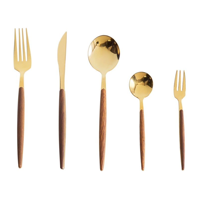 30 Piece Cutlery Set GEMELLI Gold, Gold
