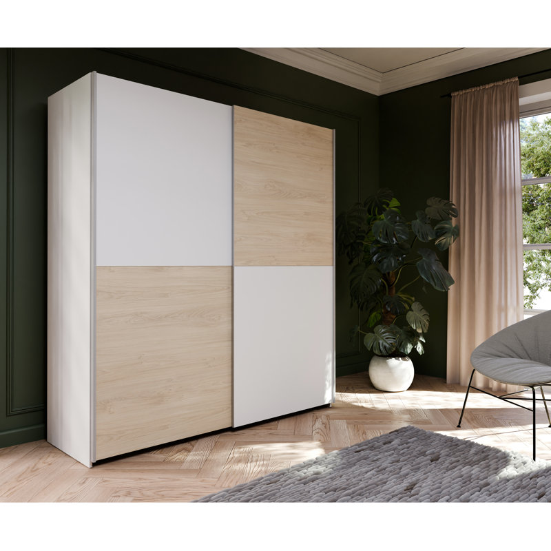 Myrtil 2 Door Manufactured Wood Wardrobe, 190cm H x 170cm W x 61cm D