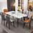 Annagh Stone Top Metal Base Dining Table-492560532-492564330