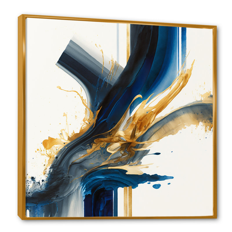" Stylish Spiral Abstract IV ", 24" H x 24" W x 1" D, Gold Floater Framed