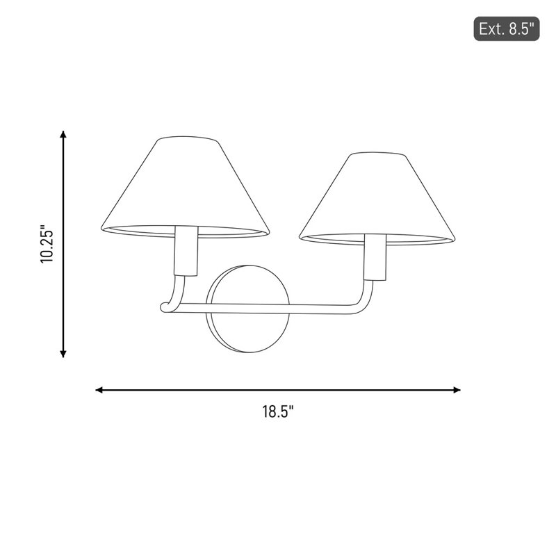 Sean Lavin Colfax Bathroom Bedroom Wall Fixture With White Linen Shade, 10.25" H x 18.5" W x 8.5" D, Burnished Brass