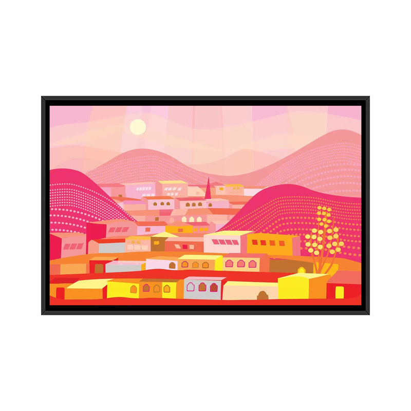 « cananea », reproduction sur toile, H 32 po x l 48 po x P 1,5 po, Toile encadrée noire, Pas de tapis