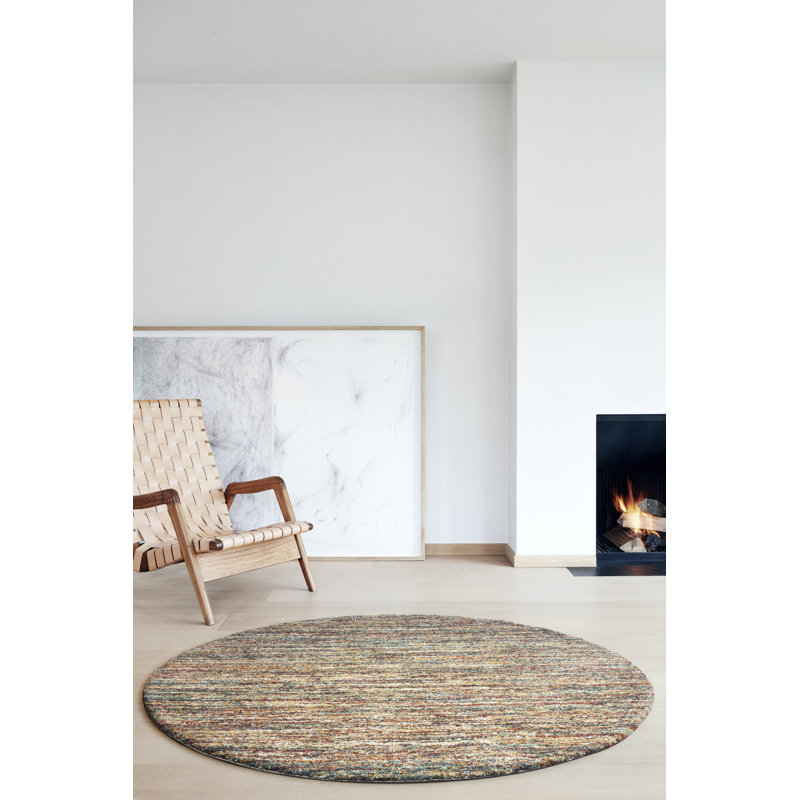 Brackley Rost Rust Rug, Round 120cm