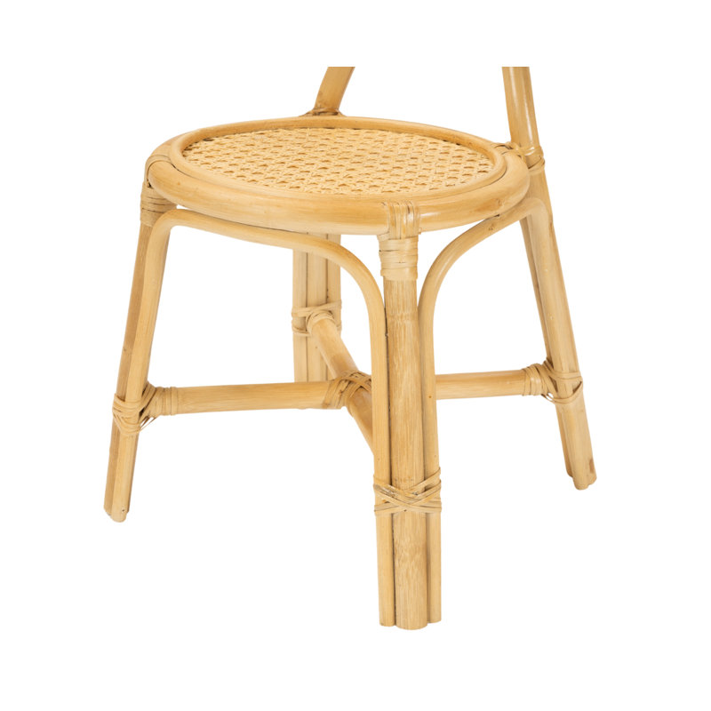 Rattan Kids Table Sets With Backrest For Playroom/Kids Room/Bedroom, Table, Chair