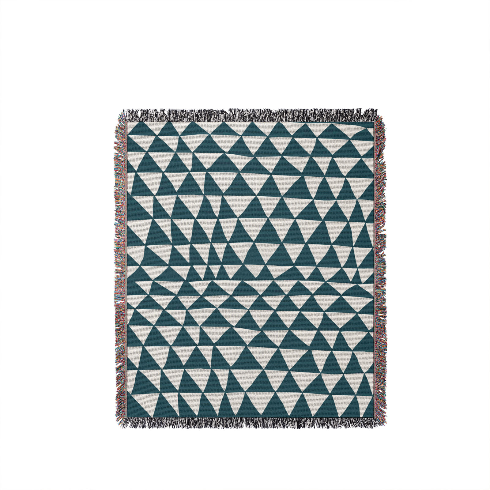 Kelia Cotton Throw Blanket, 50" x 70"  – Full/Double, Teal