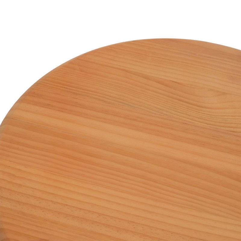 Table de bout ronde en bois de pin - Table d'appoint géométrique moderne à pieds croisés, durable et écologique pour une utilisation intérieure et extérieure