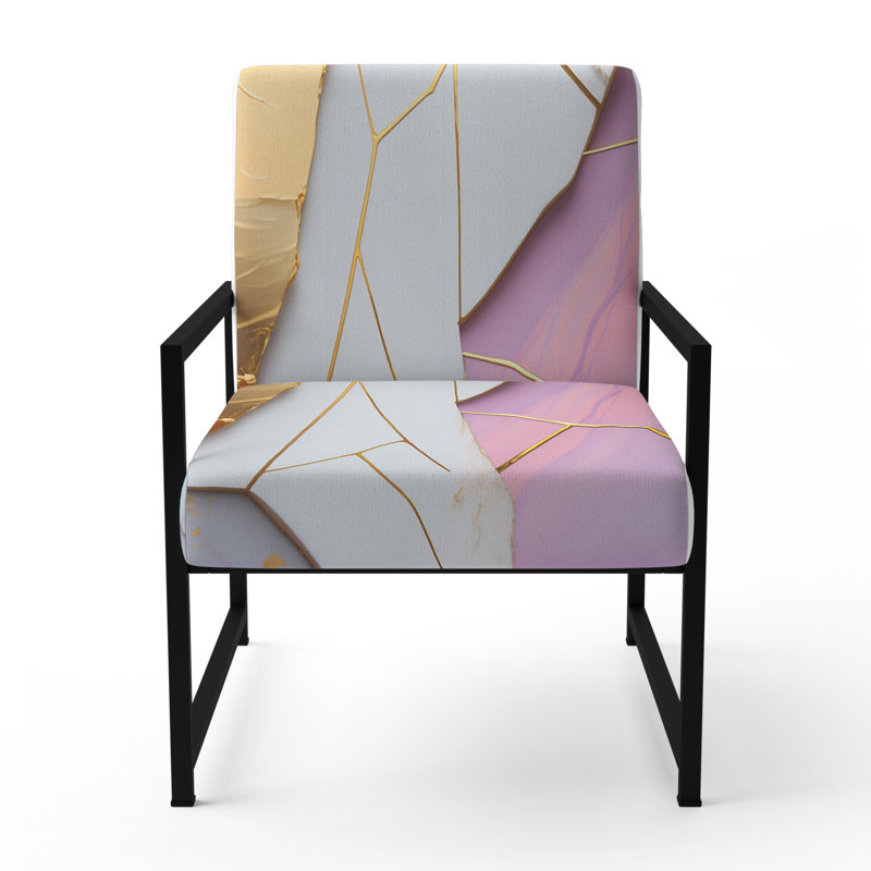Cuscute - Fauteuil rembourré en marbre, Noir, noir, noir, noir