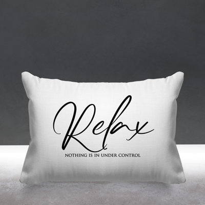 Aspire Relax Nothing is Under Control Outdoor Rectangular Pillow Cover & Insert