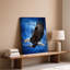 Toile, un majestueux aigle à tête blanche chauve à travers un ciel dramatique, art mural entièrement déployé, présentant des détails de plumes complexes dans des tons d'art mural-297916111