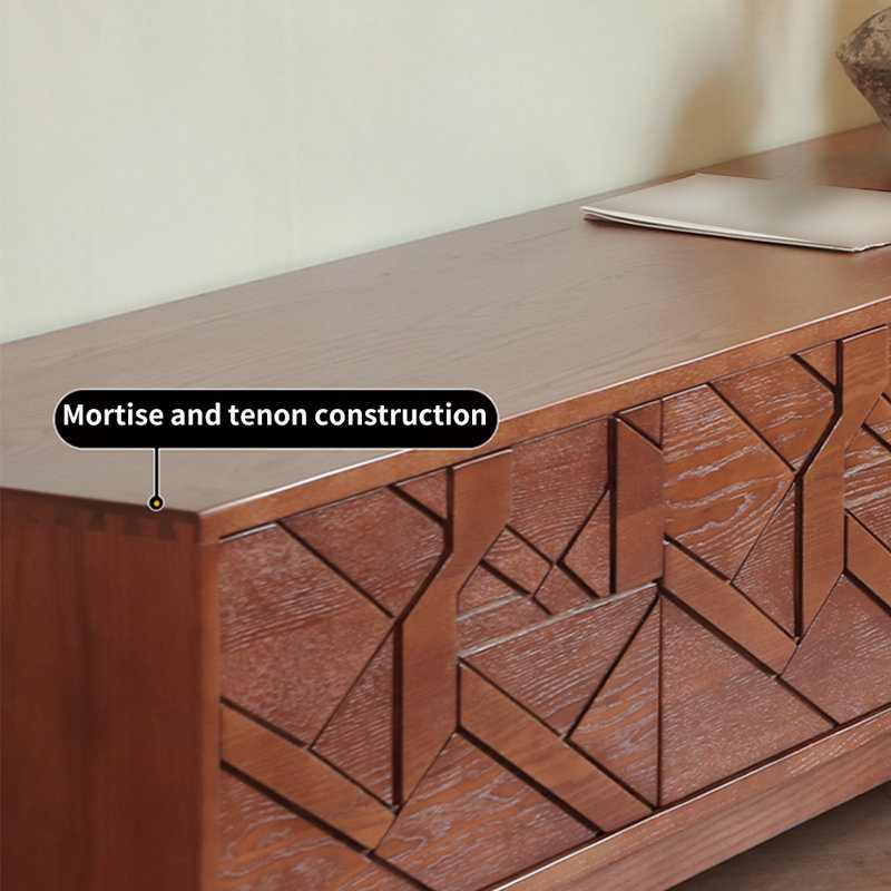 Simple coffee table paired with TV stand, Brown