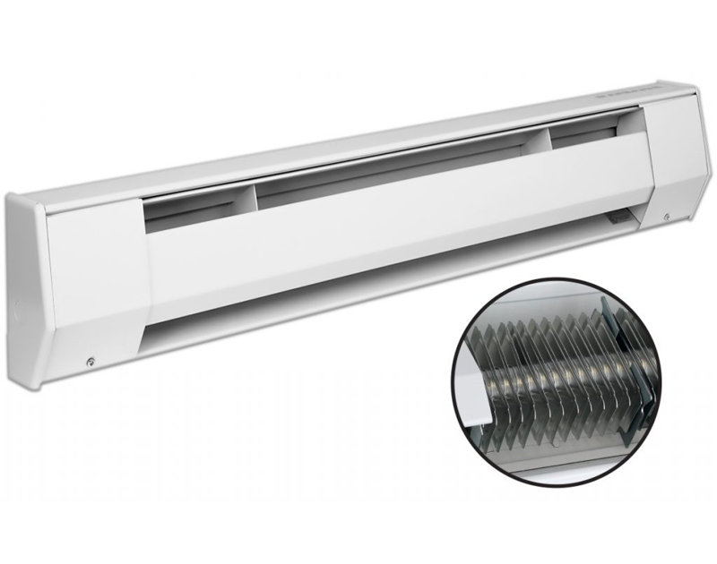 Electric Convection Baseboard Heater, 1000 W/ 208 V / 4.8 A, 3412