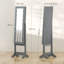HOMCOM Freestanding LED Mirrored Jewelry Cabinet-115153673