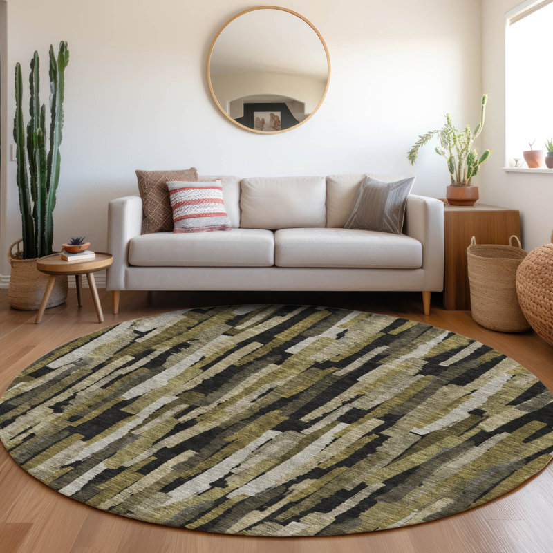 Tapis intérieur / extérieur brun Marrah , 8 pi x 8 pi