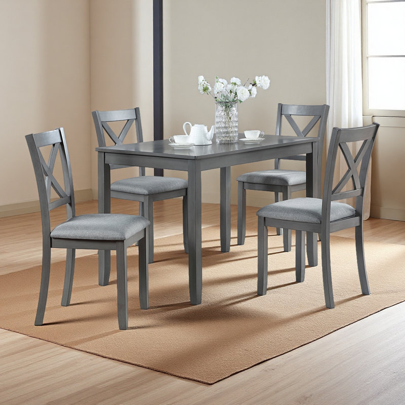 Ensemble de chaises de salle à manger pour 4 personnes, chaise de cuisine avec siège rembourré, chaise d'appoint pour salle à manger