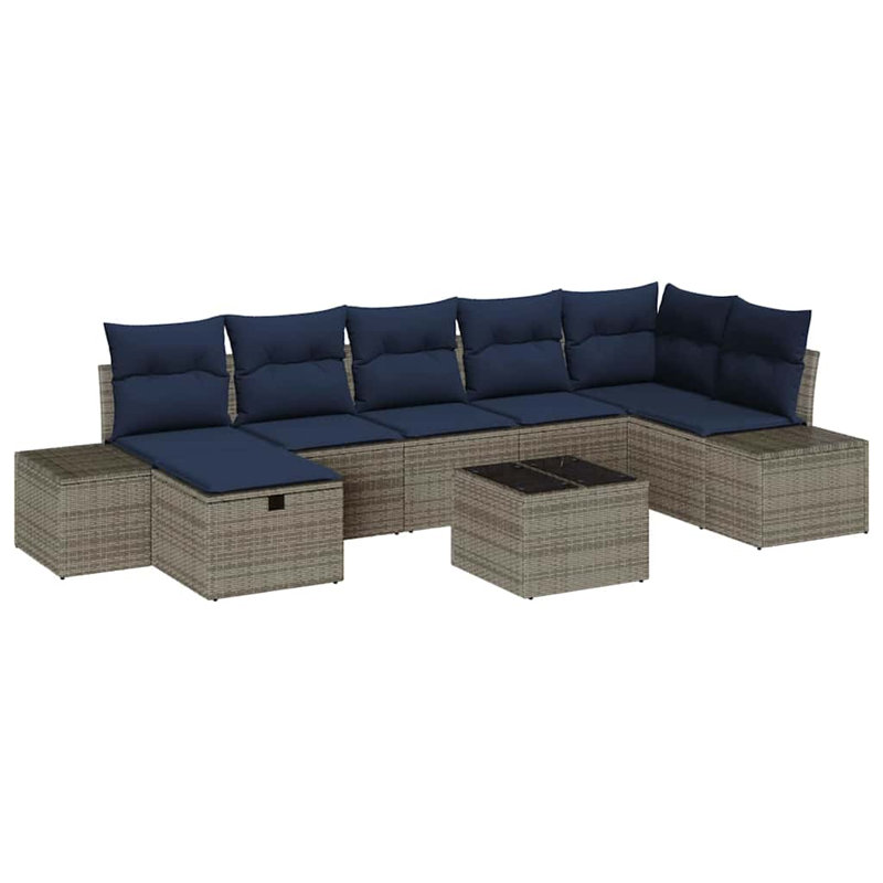 Ensemble de canapé de jardin avec coussin 8 pièces vidaXL