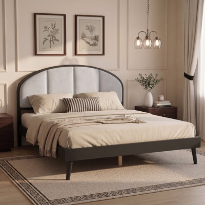 Lit plateforme tapissier Nordlin