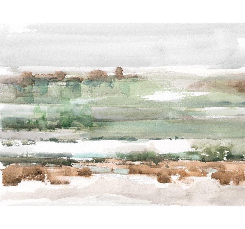 «Breakwater Bay Harper, Ethan», art sur toile tendue, turquoise et argile I, H 36 po x l 47 po