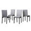 Chaises de salle à manger avec cadre en métal gris et similicuir, de 4 - Collection Graceful Option