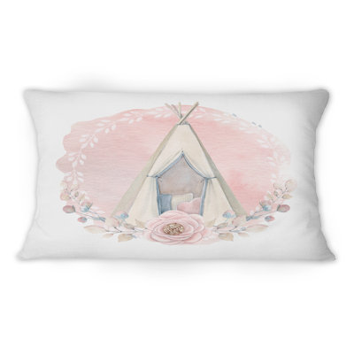 Coussin Kids Kids Boho Wigwam In Pink